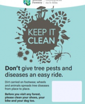 A3 Keep it Clean forest biosecurity poster with editable text box